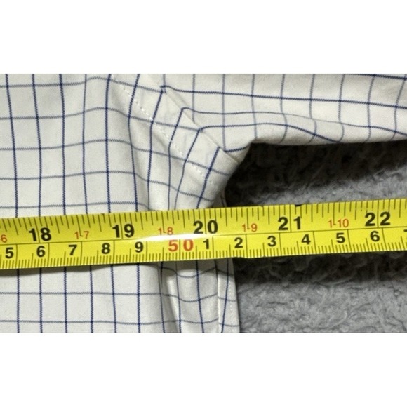 Brooks Brothers Regent Sz M Ivory Gingham Plaid Button Down Long Sleeve Shirt - Picture 3 of 9